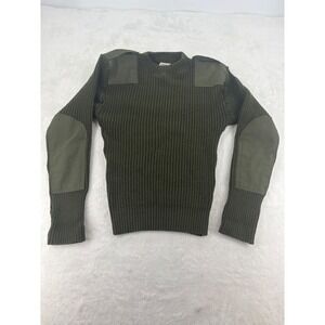 Defense Logistics Agency Sweater 42 Valor Collection Wool Military Olive Green